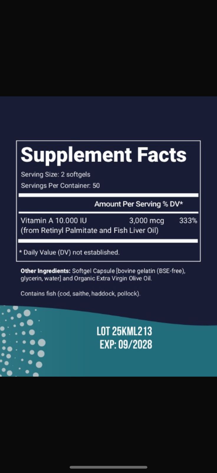 Vitamina A 10.000 IU Total Health - Esencial para Visión Nítida, Piel Radiante e Inmunidad Fuerte