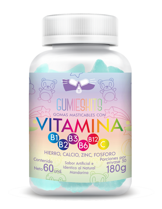 Gomitas Multivitamínicas para Niños (x60) - ¡Crecimiento y Defensa con Sabor a Mandarina!