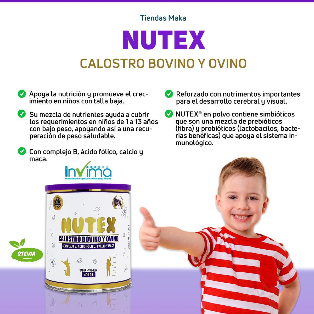 NUTEX - Calostro Bovino y Ovino: Proteína para Crecimiento y Salud Infantil