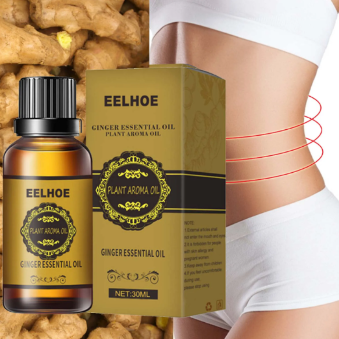 Aceite de Jengibre Quemador de Grasa y Reafirmante - ¡Moldea tu Figura, Reduce Celulitis y Revitaliza tu Piel!