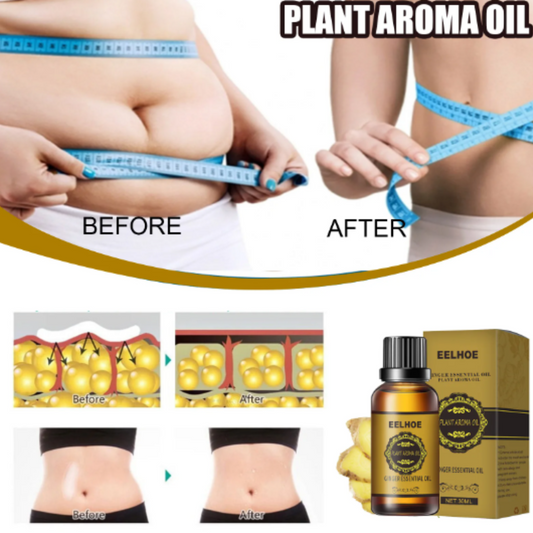 Aceite de Jengibre Quemador de Grasa y Reafirmante - ¡Moldea tu Figura, Reduce Celulitis y Revitaliza tu Piel!