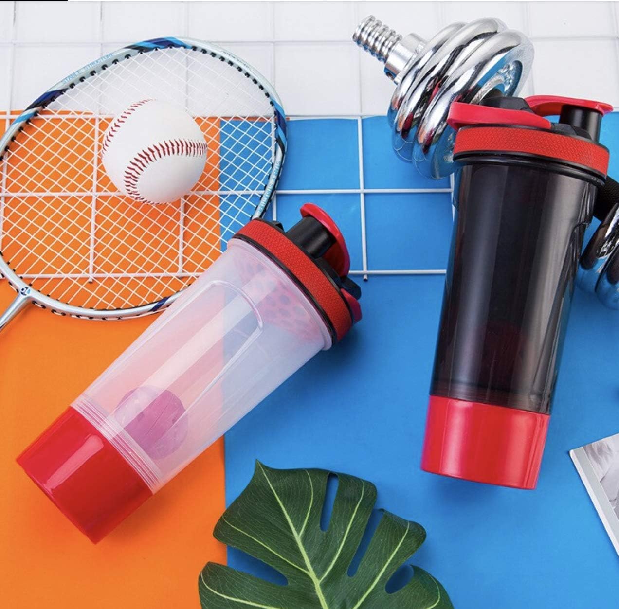Termo Shaker 3en1 - ¡Mezclador, Organizador y Colador para tus Proteínas!