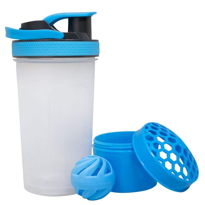 Termo Shaker 3en1 - ¡Mezclador, Organizador y Colador para tus Proteínas!