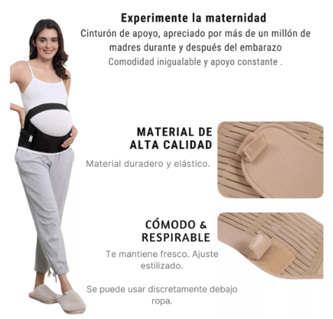 Faja de Embarazo Soporte Abdominal y Lumbar - ¡Comodidad, Alivio y Postura Perfecta para Futuras Mamás!