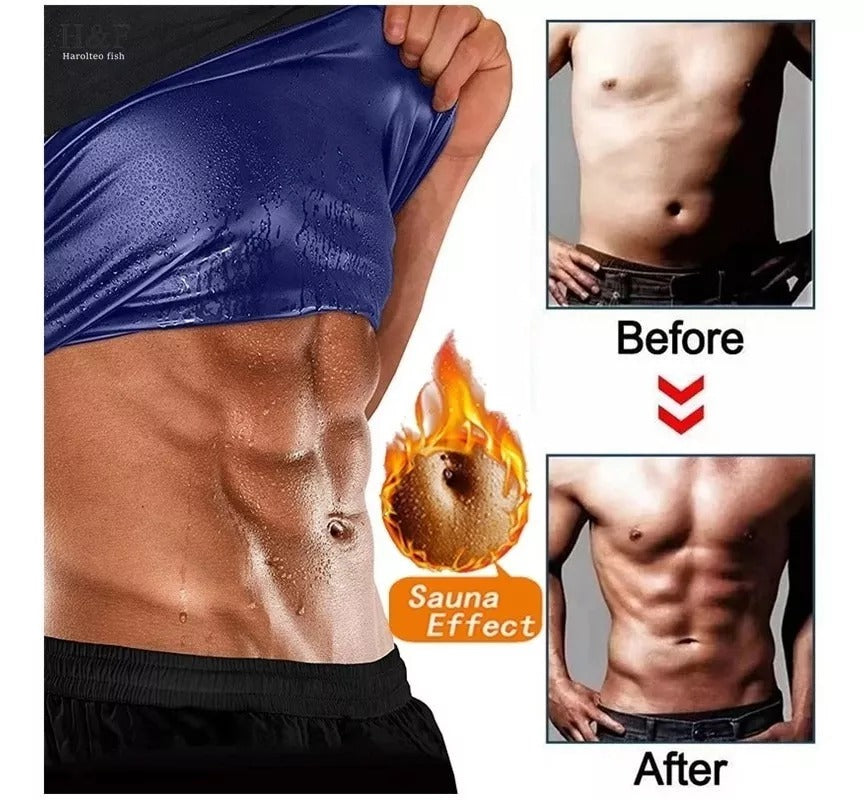 Faja Sauna Chaleco Hombre Reductora - ¡Maximiza la Quema de Grasa y Define Tu Abdomen con Efecto Sauna!