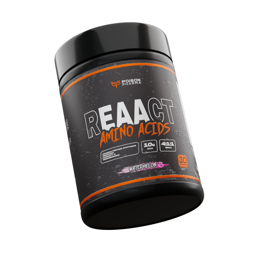 Reaact Aminoácidos Poison Pharma - ¡Explosión de Recuperación y Rendimiento Muscular Extremo!
