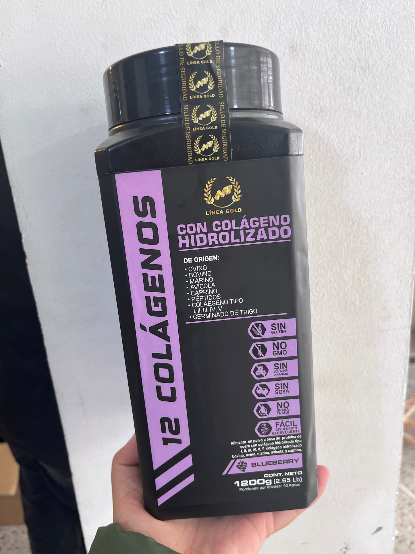 12 Colágenos Premium Ggp - ¡Rejuvenecimiento Total: Piel, Cabello, Uñas, Articulaciones y Huesos, en un Delicioso Sabor Blueberry!